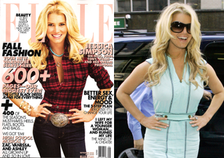 Illustration for article titled Jessica Simpson's Elle Cover: Waist Not, Want Not
